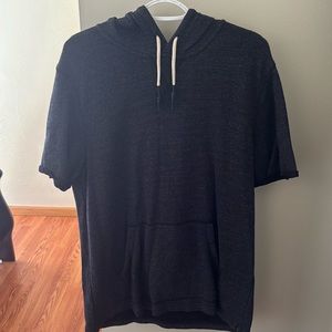 Dark Blue Shirt Sleeve Hoodie